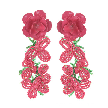 Shangjie OEM Joyas Fashion Women Jewelring Pendientes de la hipérboles para mujeres 2021 Pendientes de flores de cuentas